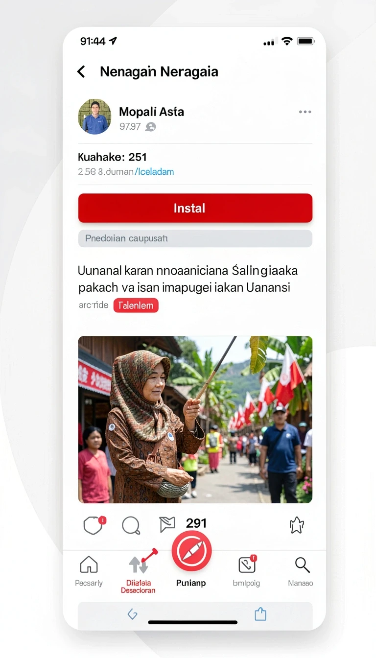 Tampilan utama aplikasi Aplikasi a7777 Terbaik untuk Android dan iOS yang intuitif dan efisien.